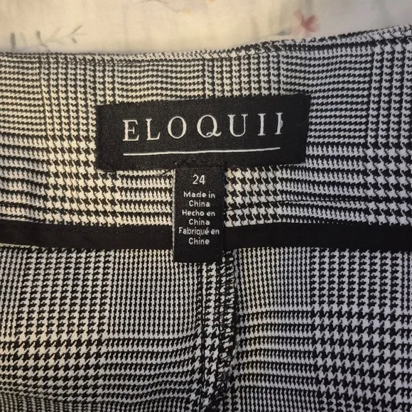 Eloquii plaid wide leg pants 24w - Picture 4 of 11